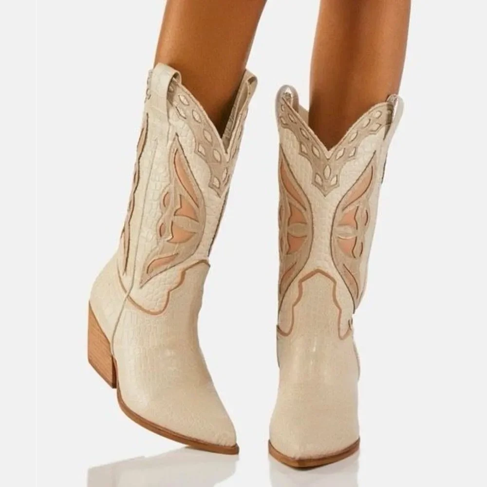 Steve Madden by Free People Wynter Cowboy Boots NEVER WORN - Picture 1 of 12